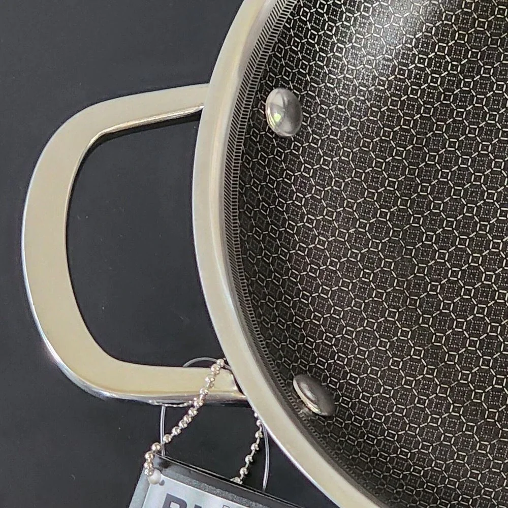 David Burke Geo Clad 9.5in Tri-Ply Stainless‎ Steel Frying Pan With Lid Cookware